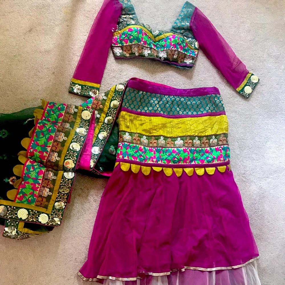 Indian lehenga saree (skirt) dress